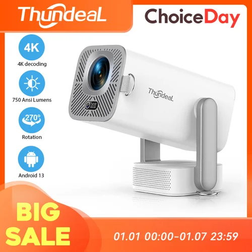 ThundeaL Proyector Full HD TD80Pro 1080P 4K Proyector 750Ansi Mini Proyector portátil TD80 Pro TD80W Actualización de vídeo de películas en casa