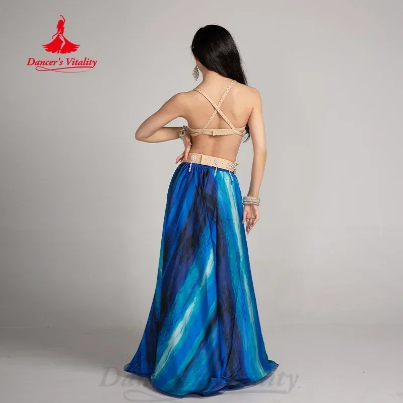 Belly Dancing Clothing Customization Elegant Temperament Split Long Skirt Women Oriental Dance Professional Performance Costume