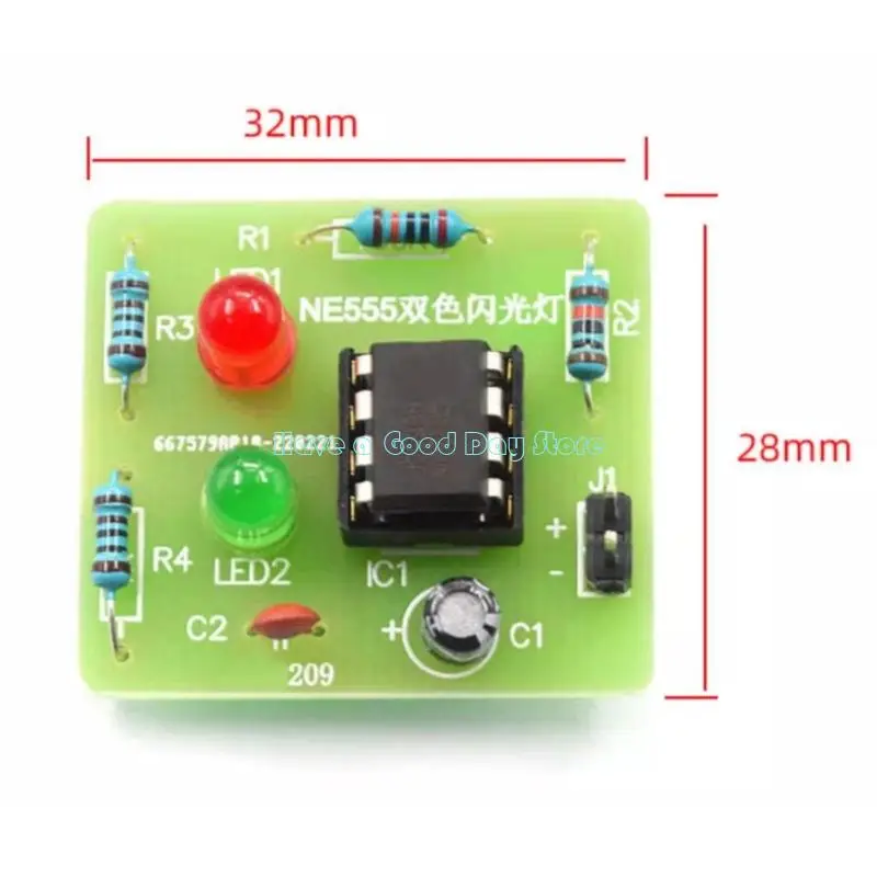 462D Educational Practice Flashing Light Adjustable Blinking Lights Double Color LED