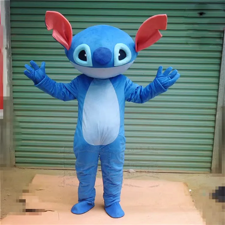 New Blue Lilo & Stitch Mascot Costume Disney Cartoon Character Advertising Fancy Dress Animal Carnival Party Adult Cosplay Suits