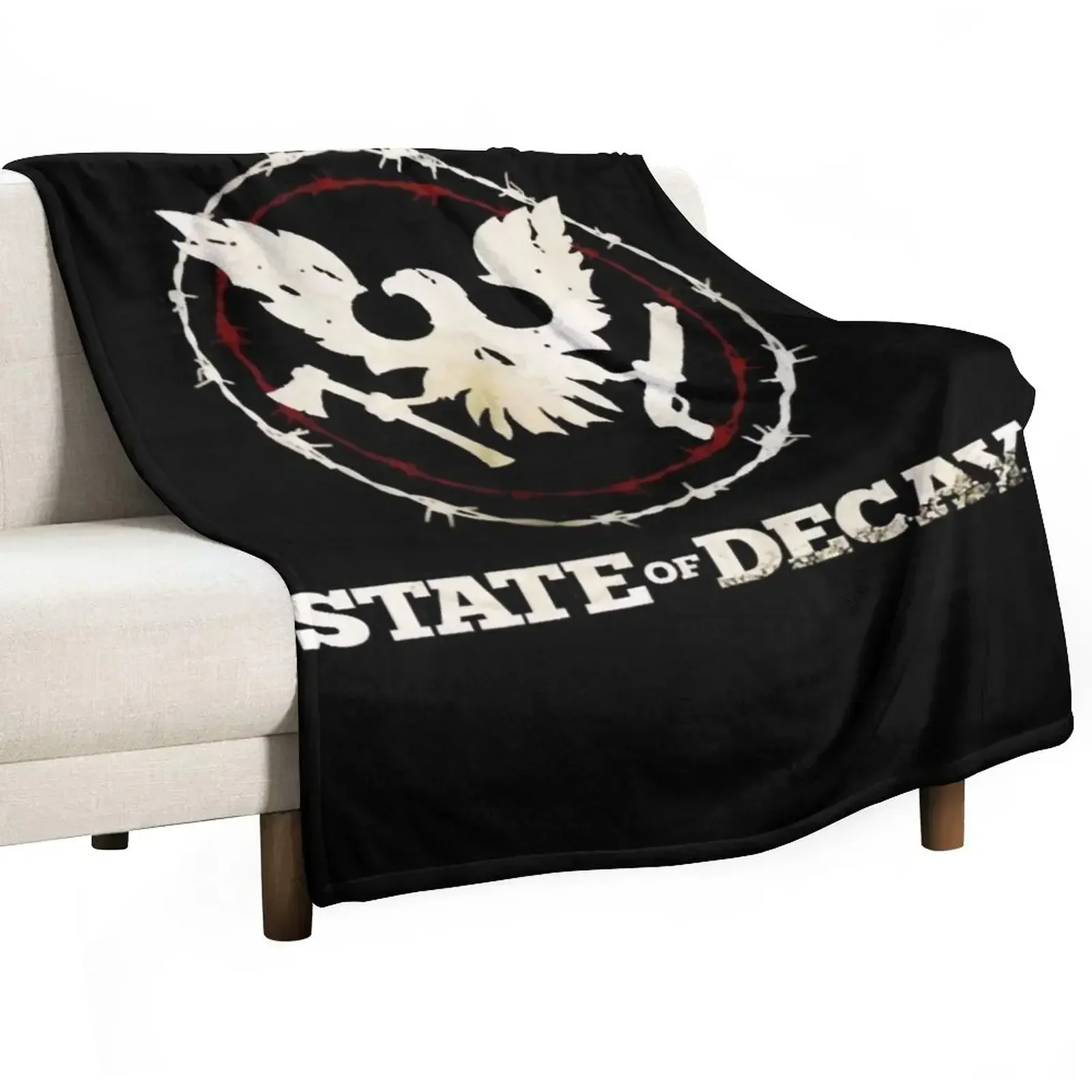 

State Of Decay Logo Throw Blanket Soft Big manga Bed linens Blankets