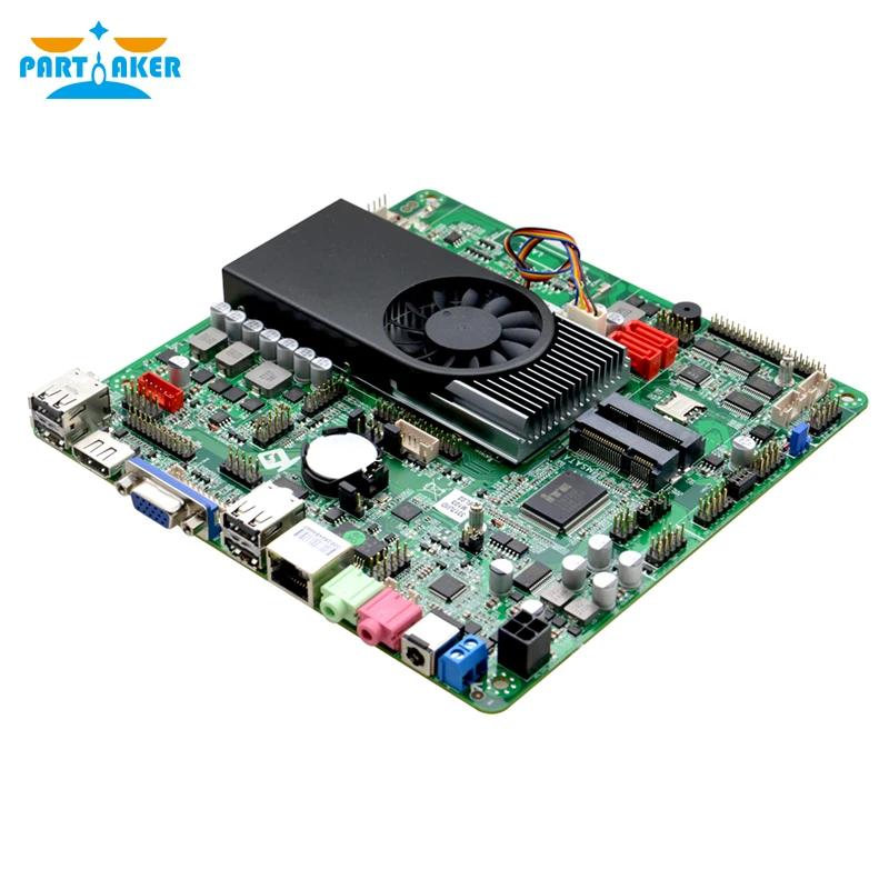 Partaker Thin ITX Motherboard LVDS Mini ITX 170*170CM DDR3 ITX-M103_I516L I5 3317U Mainboard with VGA 8111H LAN 6 COM DC 12V