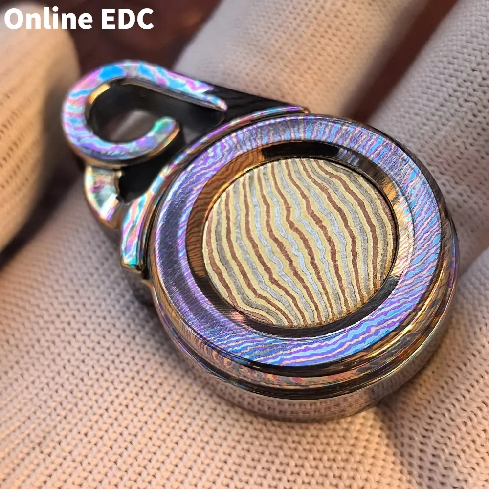 Giocattoli Fidget Timascus con moneta tattile YEDC di proprietà per adulti Spinner Fidget a cricchetto