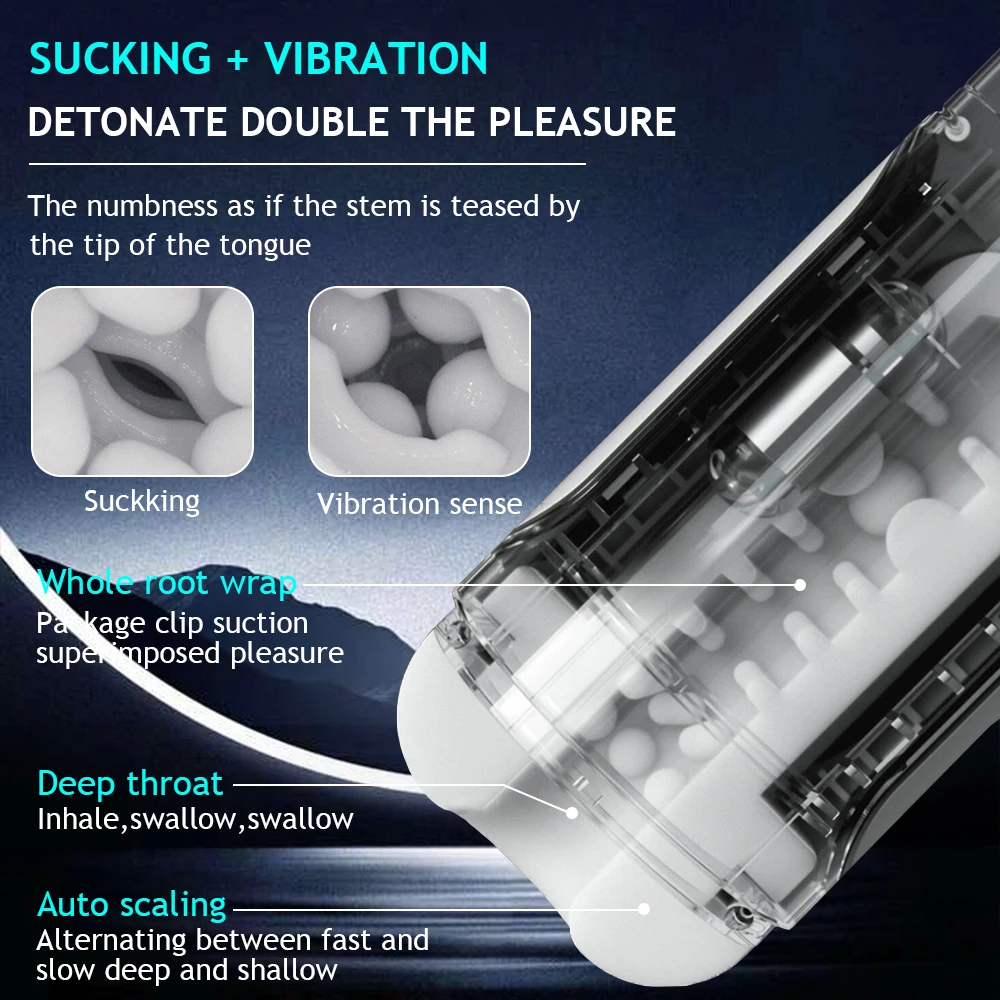 3 in 1 Automatic Male Vibrator Sucking Telescopic Vibration Mastubrator Realistic Stroker Adult Sex Toys for Men Masturbation