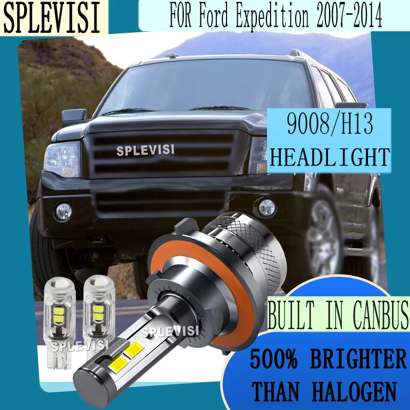 

9008 H13 Cooling Fan Anti-Vibration Wider View in Night Fog LED Headlight For Ford Expedition 2007 2010 2011 2012 2013 2014