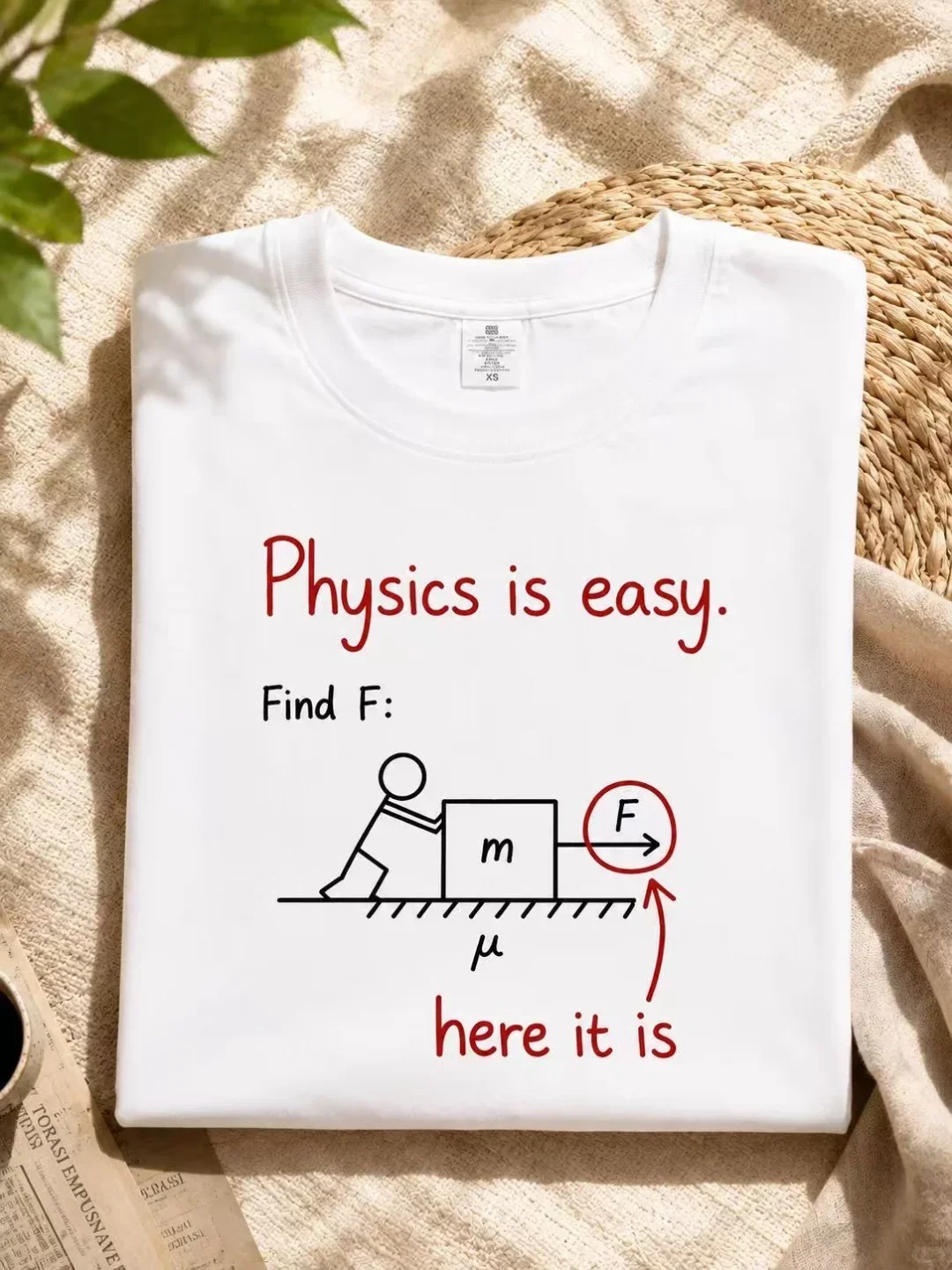 Pure Cotton Short Sleeve T-Shirt Men Women Casual Fun Physics Formula Print Breathable Comfortable Summer Leisure Clothes