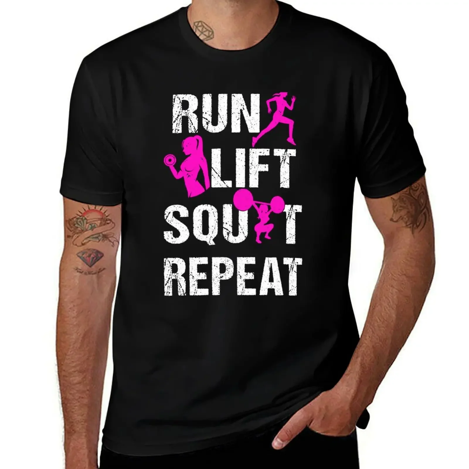 Run Lift Squat Repeat Women Strength Training T-Shirt essential t shirt cheap stuff mens fashion