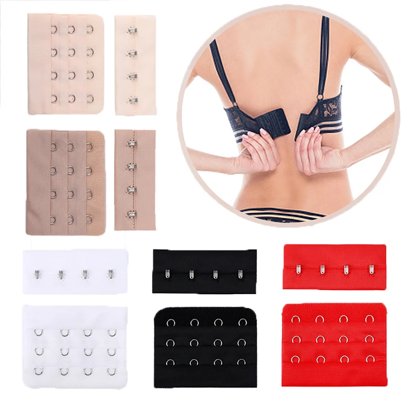 1pc Women Bra Strap Extenders Underwear Adjustable Belt Buckle Elastic Bra Extension Strap 2/3/4Hooks Clip Expander Intimates