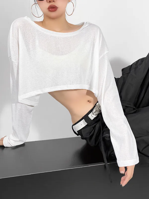 

Long Sleeve T-Shirts Womens Gothic Oversized Cotton Harajuku Ruffle Lace Crop Top Aesthetic Y2K Style Comfortable Spring Casual