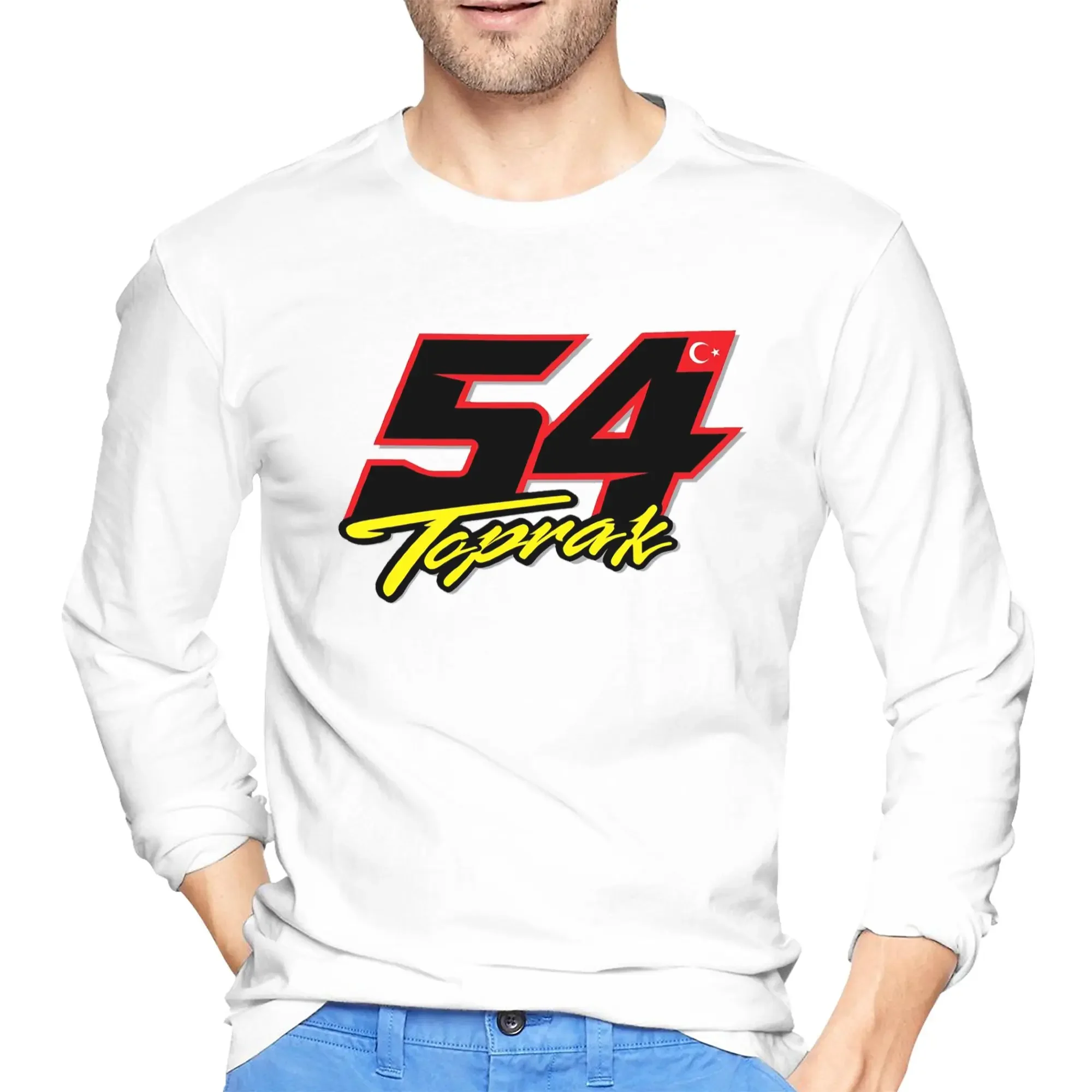 

Toprak Razgatlioglu 54 Men's Long Sleeved T-shirt Fashion Round Neck T shirts Spring and Autumn Men tops