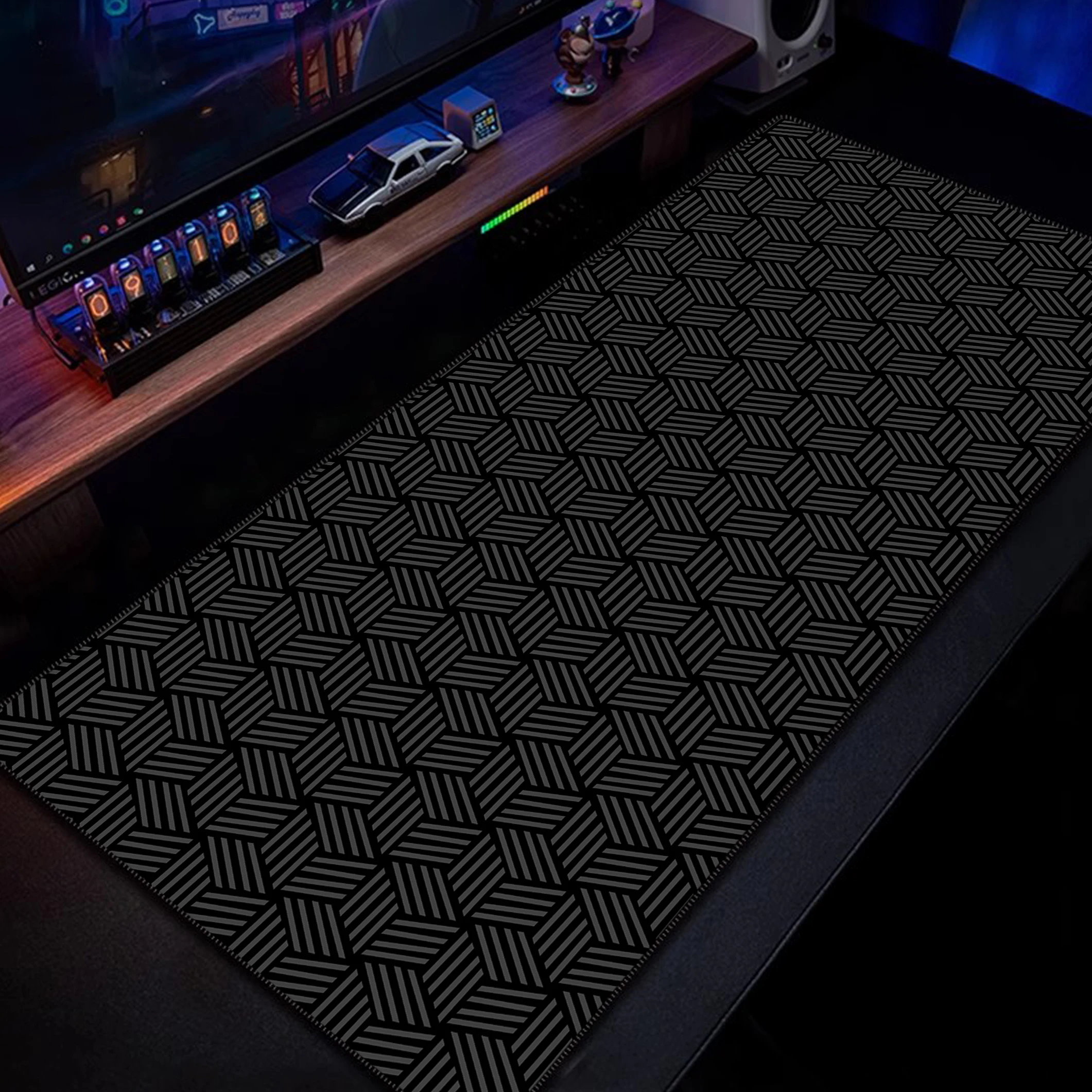 

Black And White Gaming Mouse Pad Large Gamer Mousepad Computer Desk Mat Anti-slip XXL Mouse Mat Rubber Keyboard Pads 70x30cm