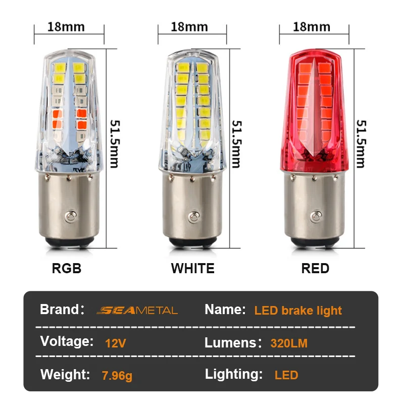 BLALION 2pcs 12V 32SMD 1157 BAY15D Car LED Light Bulb Flowing Strobe Lamp Turn Signal Brake Light Warning Lamp Waterproof Light