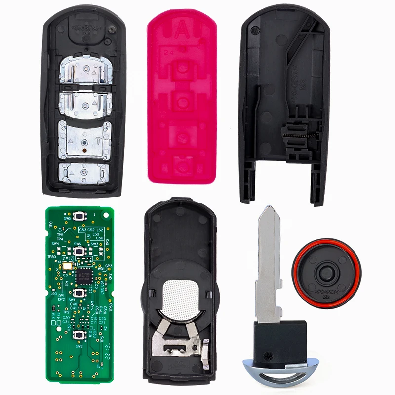 KEYECU 315MHz ID49 Chip Modelo: SKE13D-01 WAZSKE13D01 Llavero remoto inteligente para Toyota Yaris iA Scion iA Fiat 124 Spider Abarth