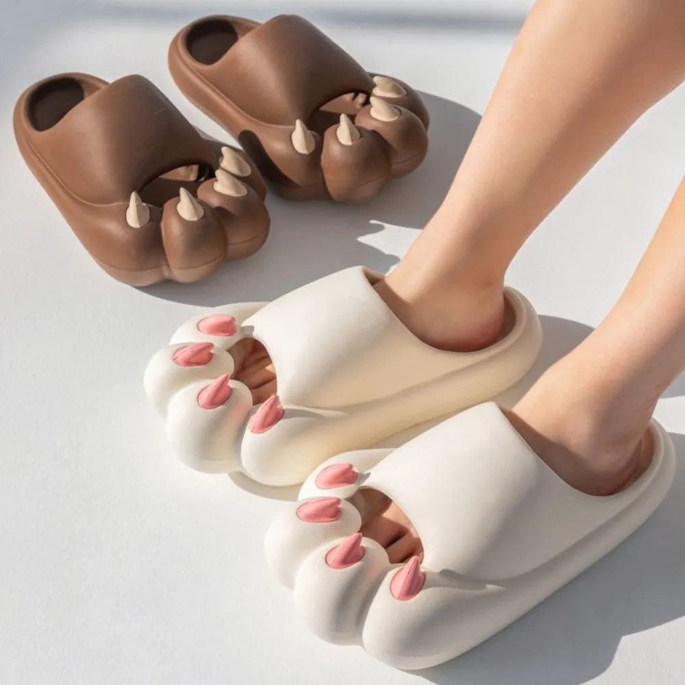 الأحذية الإبداعية القط باو النعال سميكة وحيد عدم الانزلاق جرو مخلب النعال لينة أسفل لطيف إيفا الحيوان باو صندل للجنسين #2