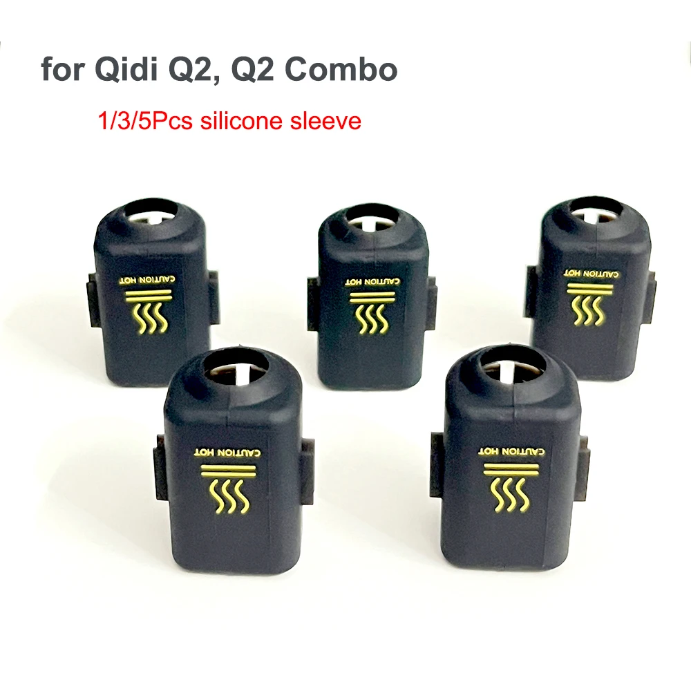 For Qidi Q2, Q2 Combo Silicone Sleeve Hotend Protector Cover Case Heat Insulation Silicone Socks for QIDI Q2 Silicone Sleeve