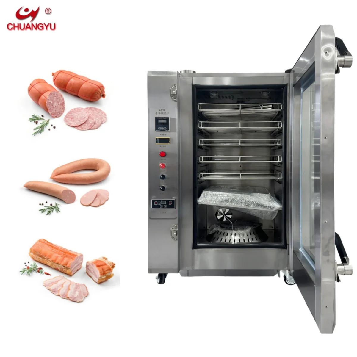 

Commercial 5-Layer Grid Food Smoker Smoke Oven Sausage Smoking Meat Smoker