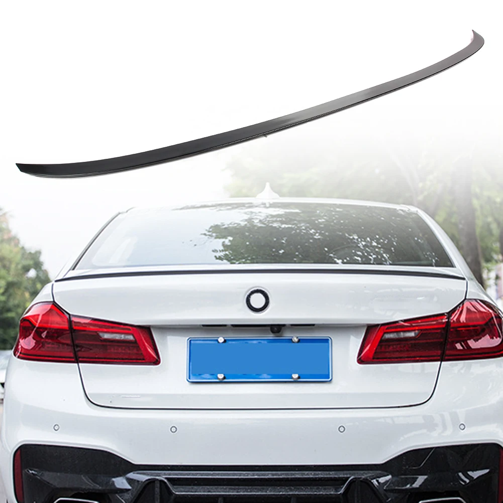 Gloss Black Car Rear Tail Trunk Wing Spoiler Cover For BMW 5Series G30 520i 530i 540i 2017 2018 2019 M5 Style Lip Splitter Trim