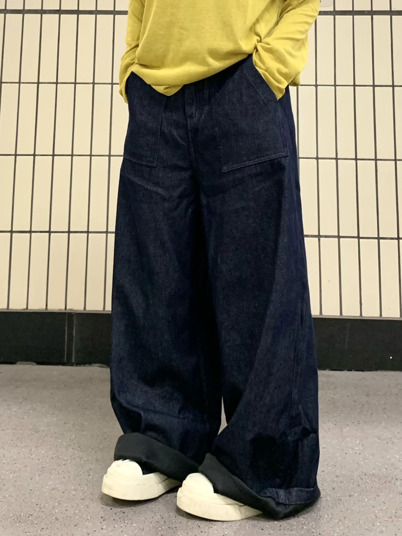 

Retro American Denim Original Jeans Men's Loose Wide Leg Casual Long Pants Fall New Style Comfortable Breathable Loose Fit
