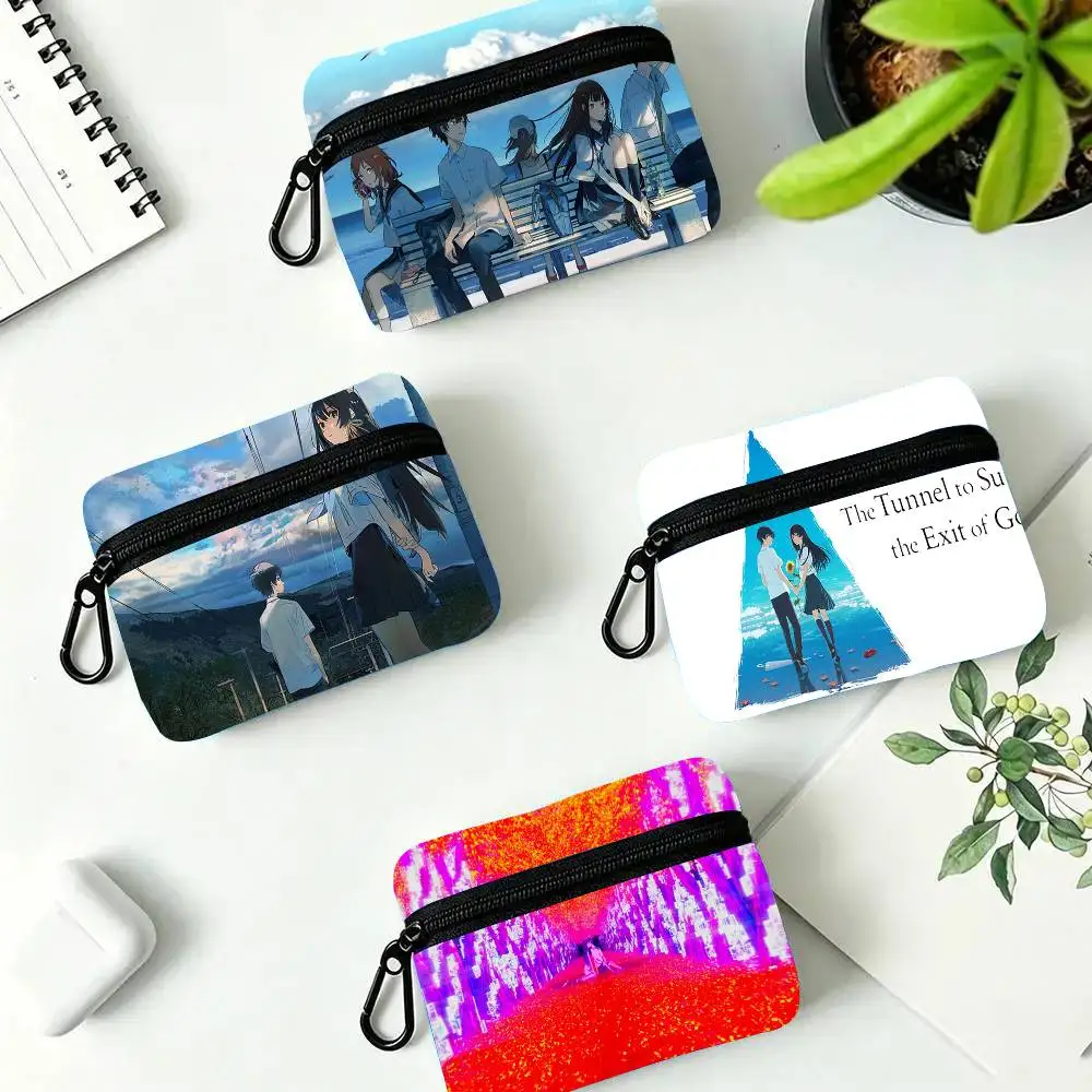 The Tunnel To Summer The Exit Goodbyes Oxford Fabric Wallet With Zipper Hanging Multifunctional Bag For Credit Cards Keys Coins