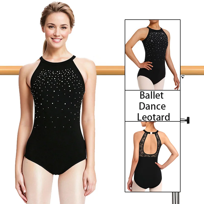 المرأة شبكة طويلة الأكمام الباليه ملابس رقص الجمباز للكبار الجمباز الرقص القمم مع الصدر سباركلي الساخن الشبت الرقص ثياب