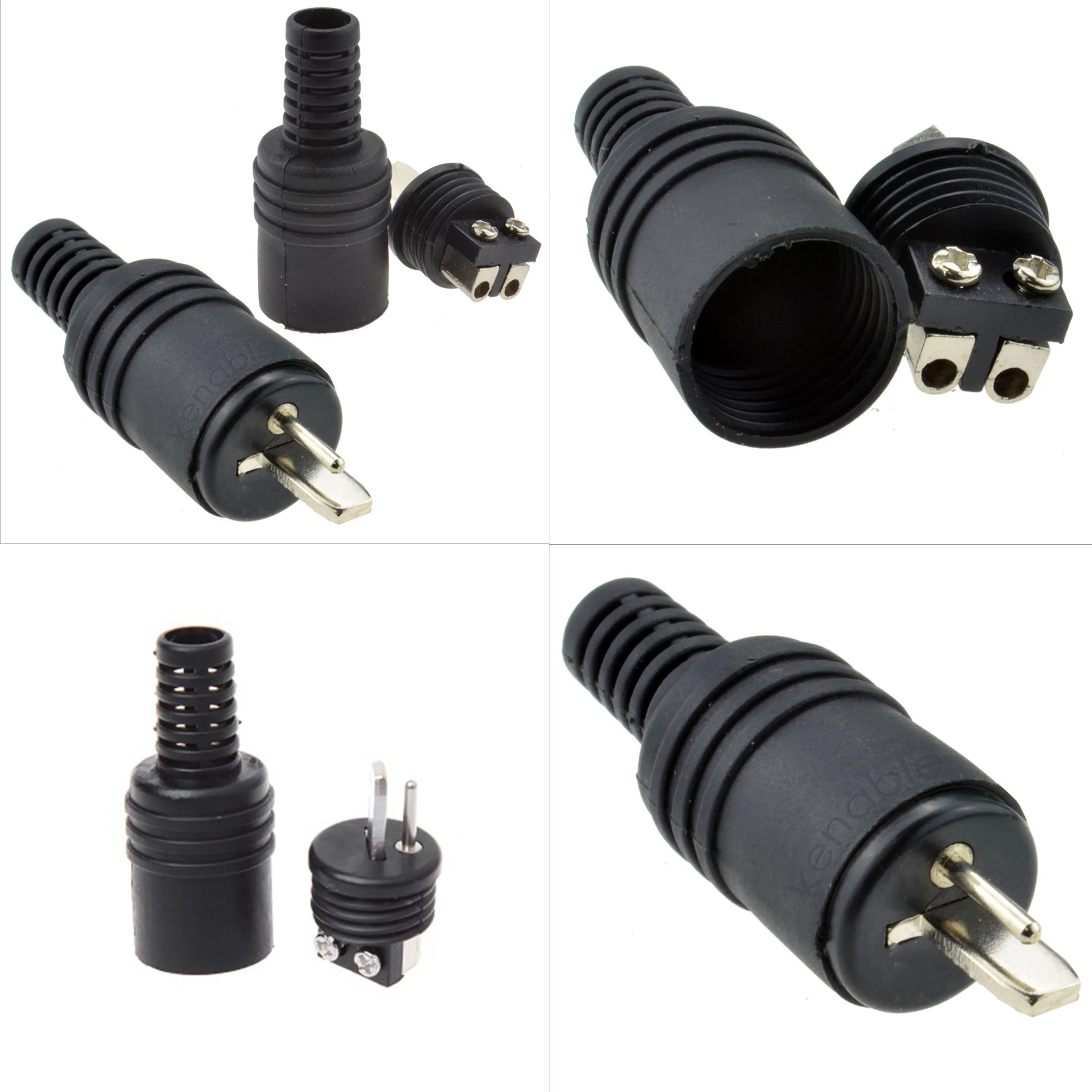 2 pin DIN Plug Speaker and HiFi Connector Screw Terminals [2 Pack]