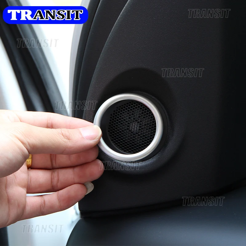2Pcs For Land Rover Freelander 2 2007-2015 Door Audio Speaker Ring Trim Sticker Car Accessories