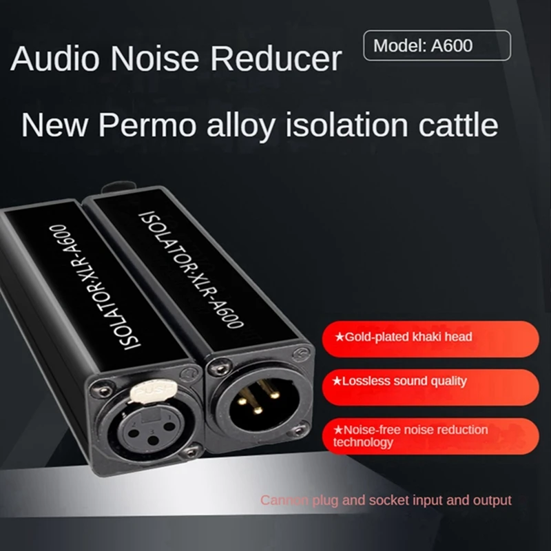 1 Piece Audio Cable Isolator XLR Eliminates Noise Ground Loop Audio Isolator Eliminates Noise Easy Install