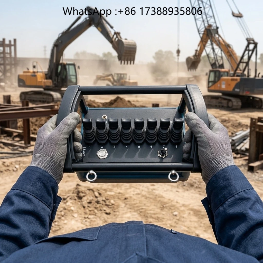 Industrial Hydraulic Remote Control With Safety Lock, Universal Control Equipment for Crawler Crane and Excavator