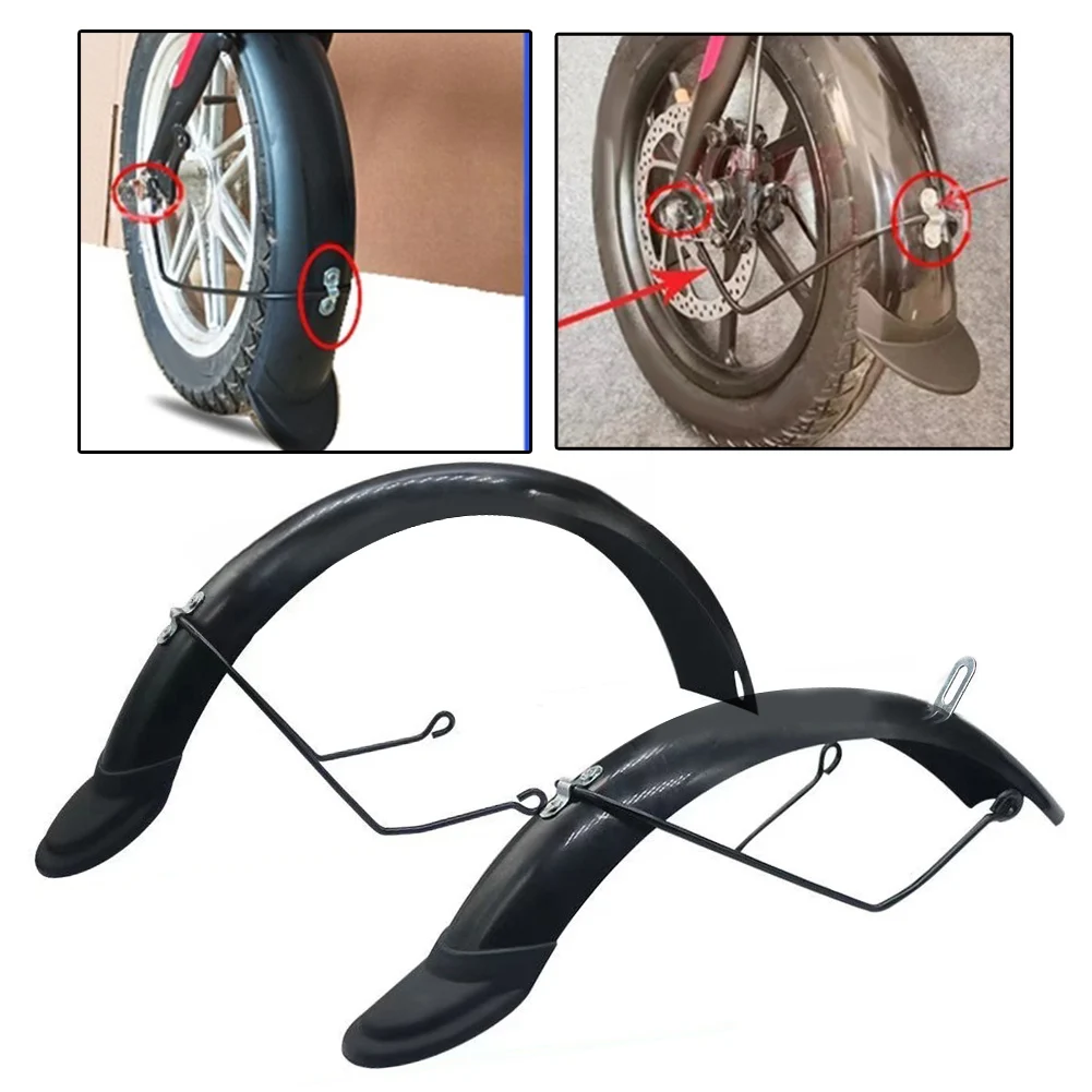 14 Polegada paralama carro elétrico sem arrasto em condições chuvosas material plástico engrossado para bicicleta elétrica de 14 polegadas