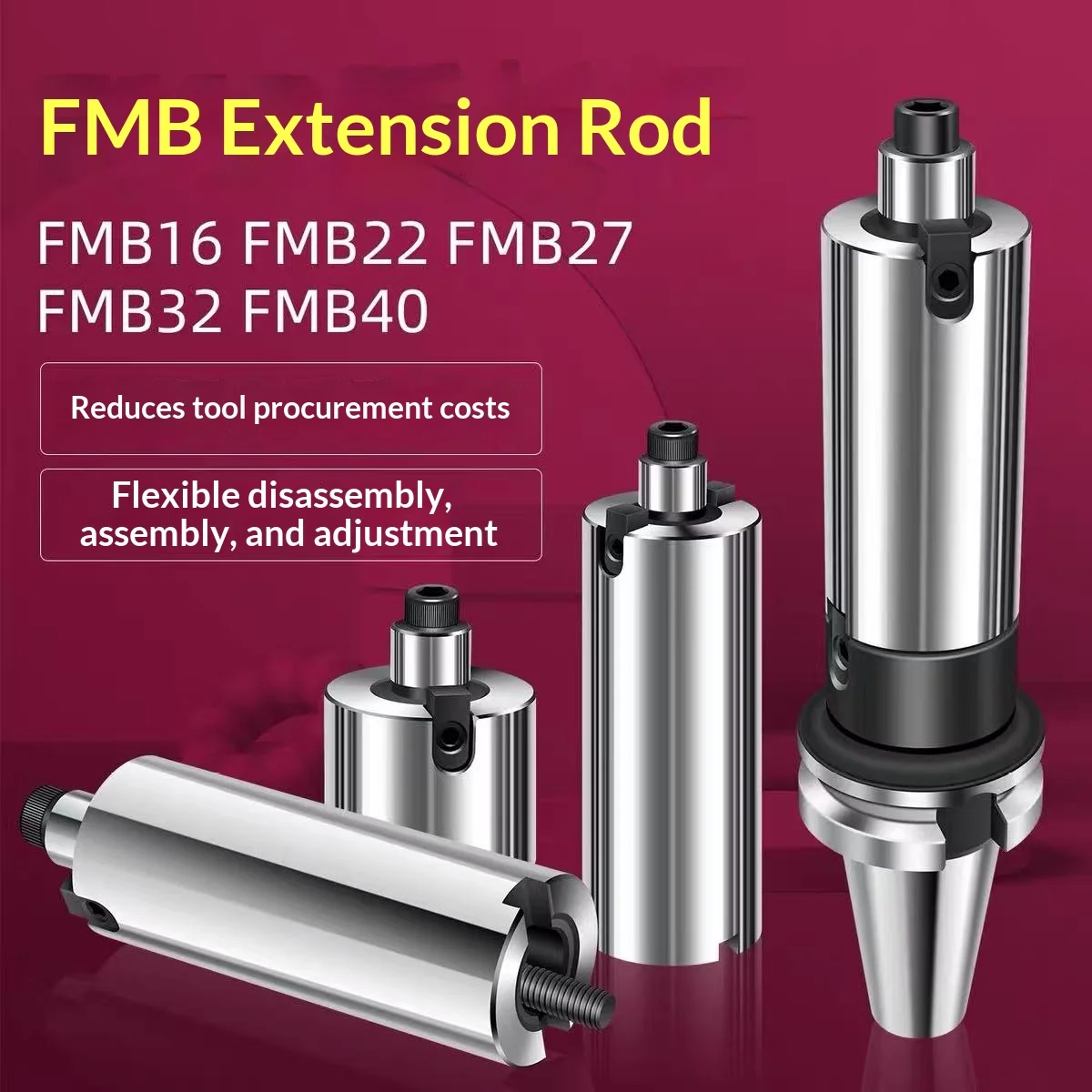 BT30 BT40 FMB Extension Tool Holder FMB16/22/27/32/40 50L 100L, CNC Milling Cutter Head Adapter