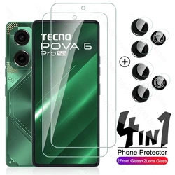 4In1 Protective Glass Case For Tecno Pova 6 Pro 5G LI9 2024 6.78