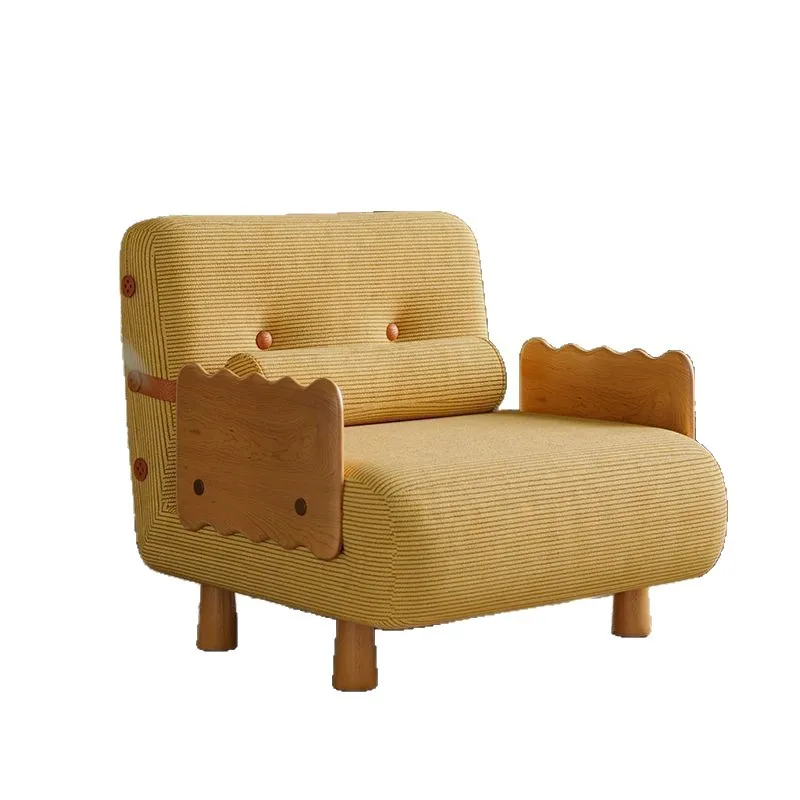 

Solid wood foldable sofa bed dual-purpose corduroy single multi-functional retractable sofa small apartment sliding bed