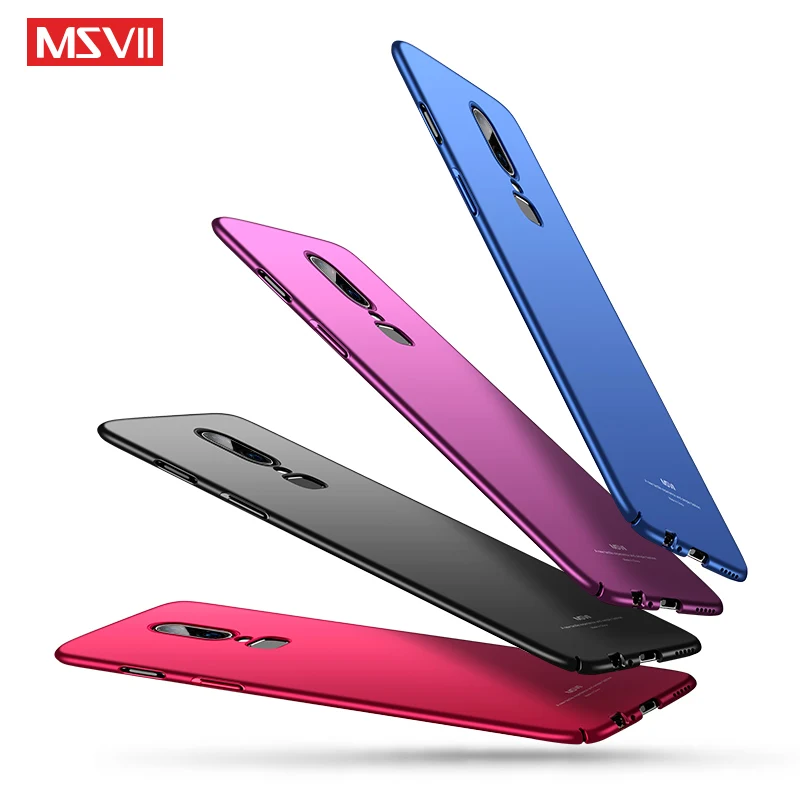 For One Plus 6 T 6T Case Msvii Slim Frosted Coque For Oneplus 6 Case Oneplus6 Hard PC Cover One Plus 6T OnePlus6T Phone Cases