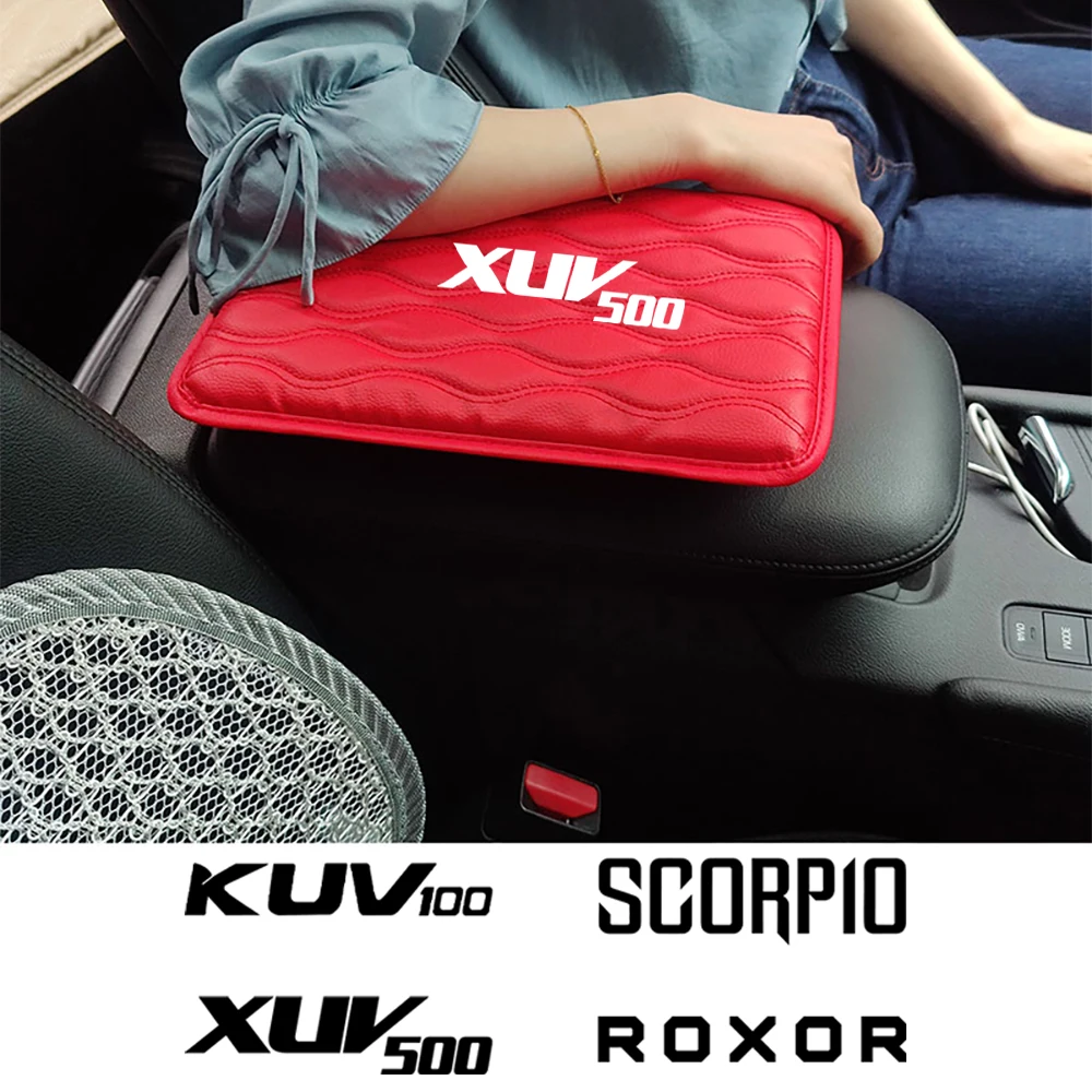 For Mahindra KUV100 ROXOR SCORPIO THAR XUV500 XUV700 XUV300 Alturas G4 Bolero Neo Marazzo Leather Car Centre Armrest Mat Cover