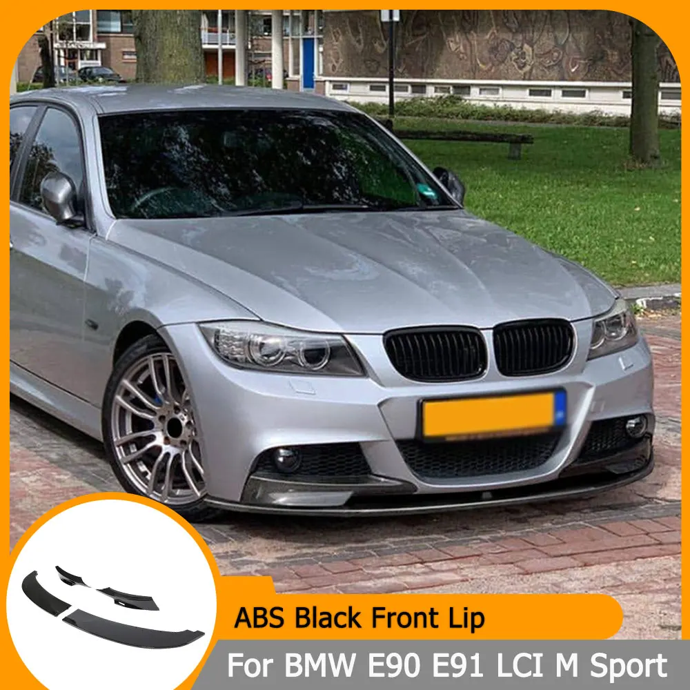 

Car Front Bumper Lip Splitter Spoiler Guard ABS Protector For BMW 3 Series E90 E91 LCI M Sport 2009-2012 Front Lip