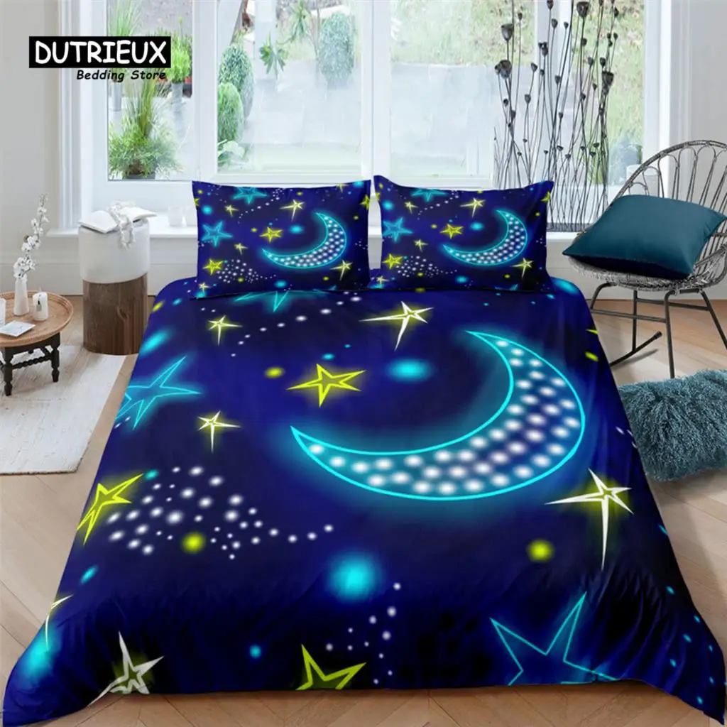 

Home Living Luxury 3D Star Sun Print 2/3Pcs Comfortable Duvet Cover PillowCase Bedding Sets Kids Queen and King EU/US/AU Size