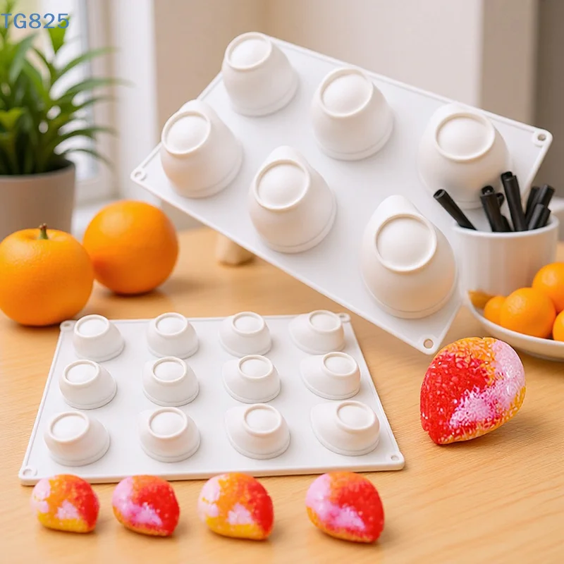 【AN】【AN】Molde de Silicona Creativo Serie Frutas con Forma de Mango para Hornear Pasteles de Chocolate, Helados y Postres, Molde Antiadherente para Repostería