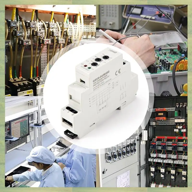 

N75R-GRV8-04 M460 3-фазное реле контроля напряжения, последовательность фаз, защита от сбоя фазы, реле контроля напряжения