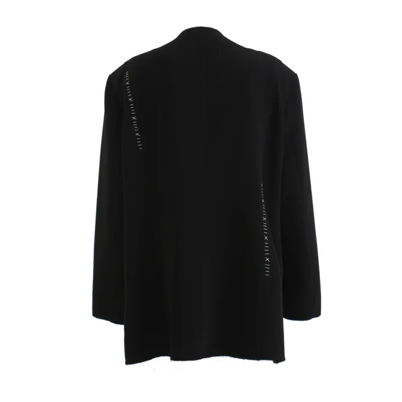 HKSH Primavera Autunno Nuove donne Set a due pezzi con scollo a V monopetto cucito a mano Blazer Pantaloni dritti Office Lady Trendy HK13266