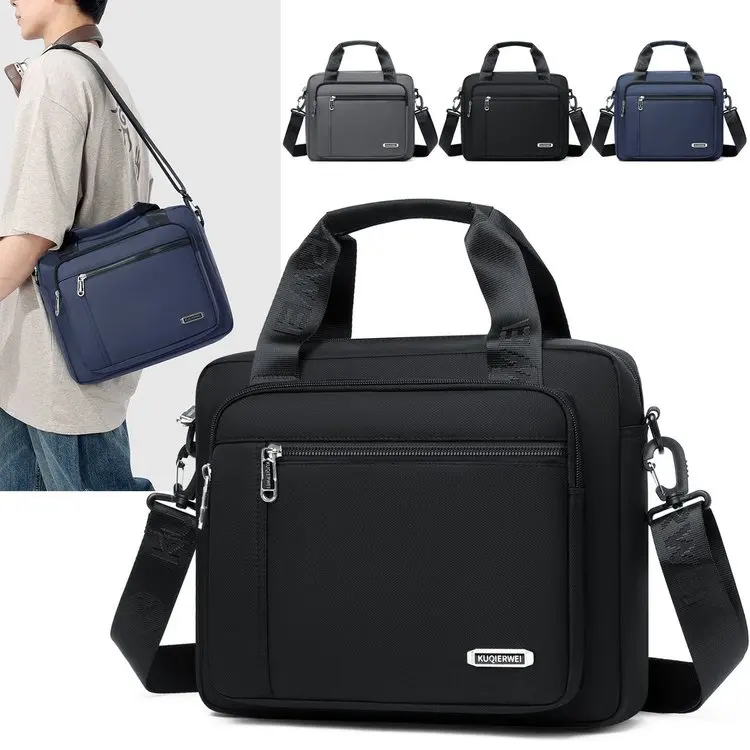 Large Capacity Casual Business Commuter Briefcase Men's Single Shoulder Slant Computer Bag Men's Handbag Nylon Material