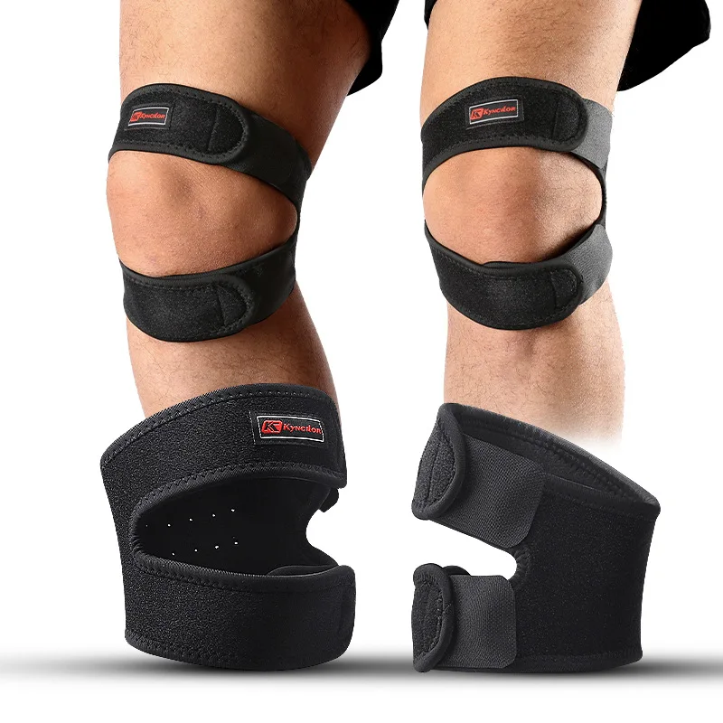 Rodillera ajustable de 1/2 piezas, rodillera, manga rótula, tapa envolvente, estabilizador, rodillera deportiva, protección transpirable, cinturón rotuliano
