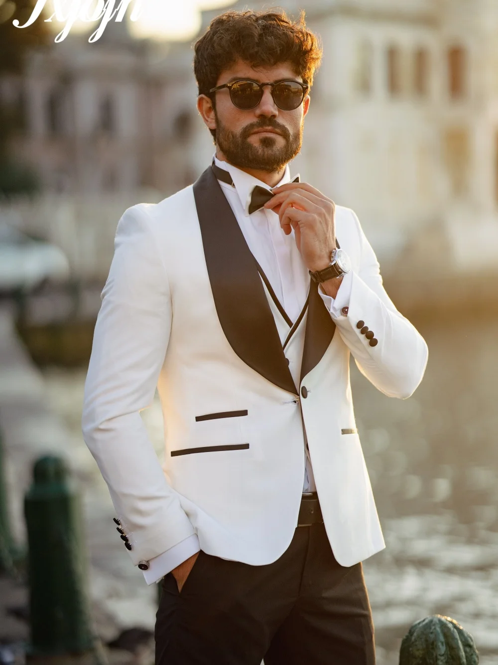 Classic Shawl Lapel Men Suit Set 3PCS Formal Single Breasted Men's Tuxedos Suit Charming Office Suit Men For Groom Suit Customiz