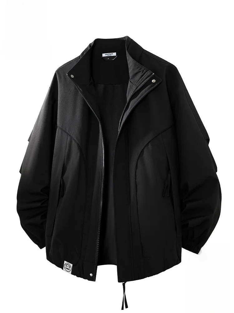 

Мужская повседневная куртка Paul Frank Loose Casual, осенняя, модная, брендовая, Cleanfit Harlington, рабочая одежда, с принтом Big Mouth Monkey, из полиэфирного волокна