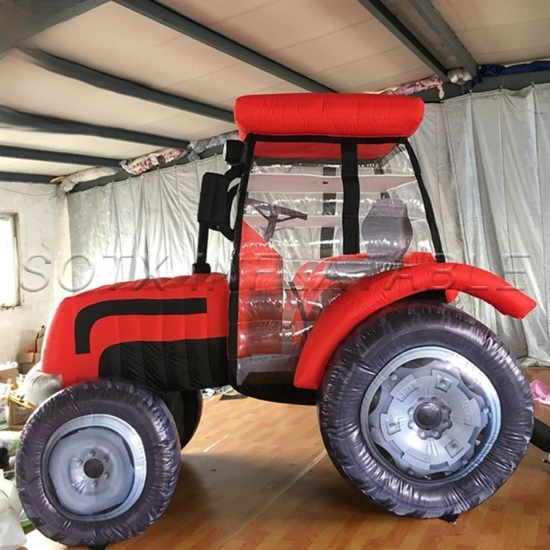 Events Toys Corporate  Bespoke Exhibition Decorative Red Giant Inflatable Tractor for