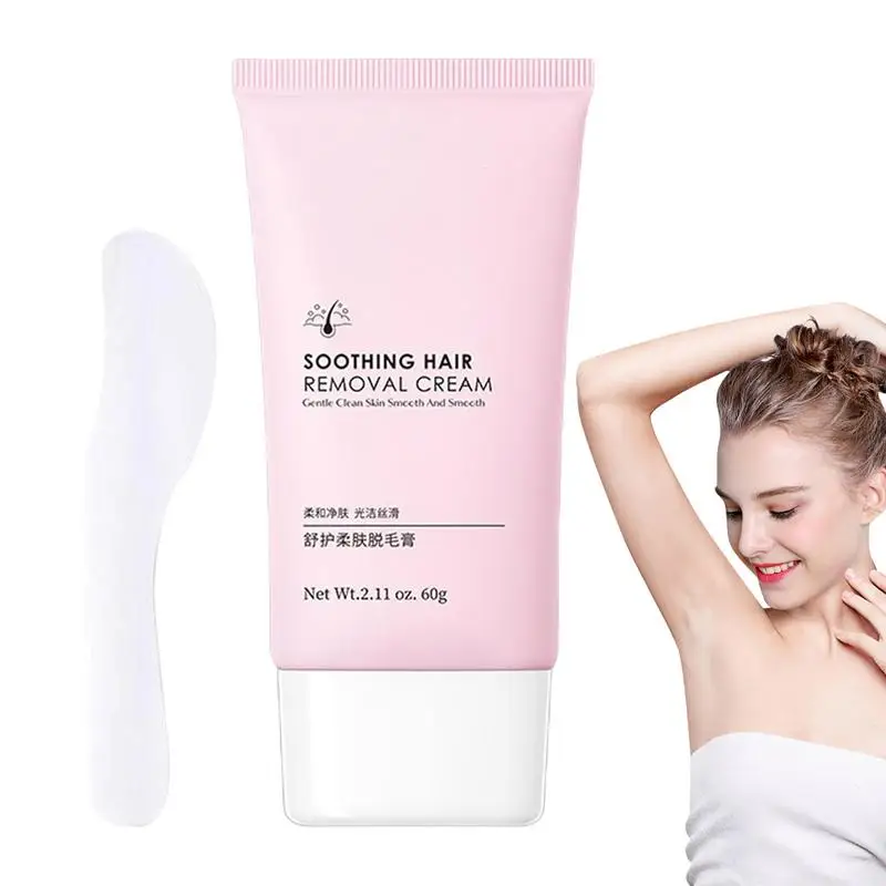 

Depilatory Cream Hair Removal Cream for Intimate Areas 60g Flawless Painless Unwanted Hair Remover for Pubic Area Arm Armpit Leg