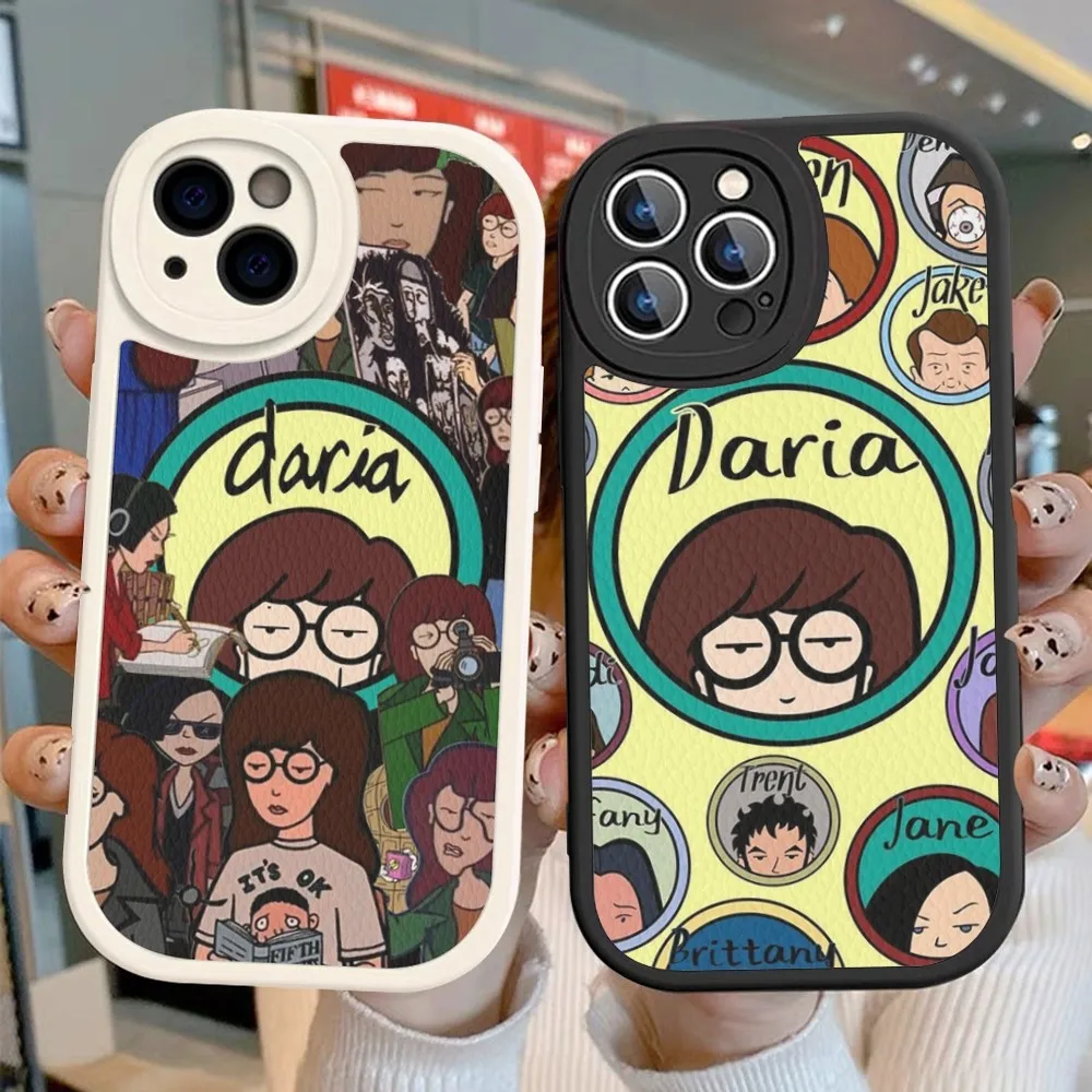 Cartoon D-Daria Cool Phone Case Hard Leather For iPhone 14 13 12 Mini 11 14 Pro Max Xs X Xr 7 8 Plus Fundas