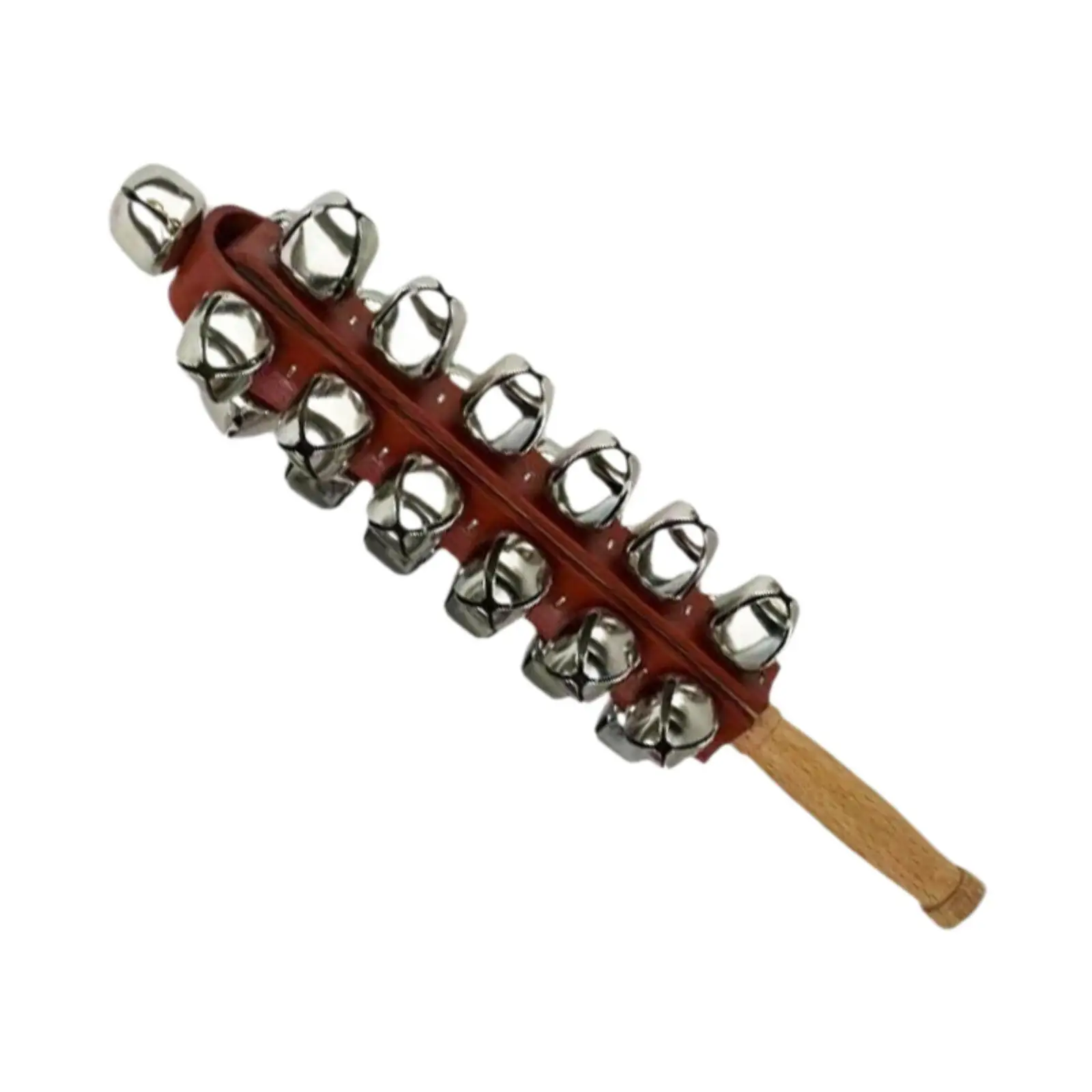 Christmas Hand Sleigh Bells, Portable Clear Sound Hand Bells, Hand Jingle Bell Shaker Rattle Musical Instruments