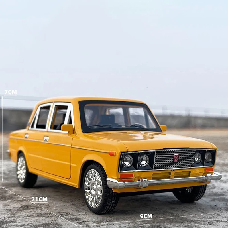 1:18 Russia LADA 2106 Alloy Model Car Toy Diecasts Casting Sound and Light Car Toys For Children Vehicle