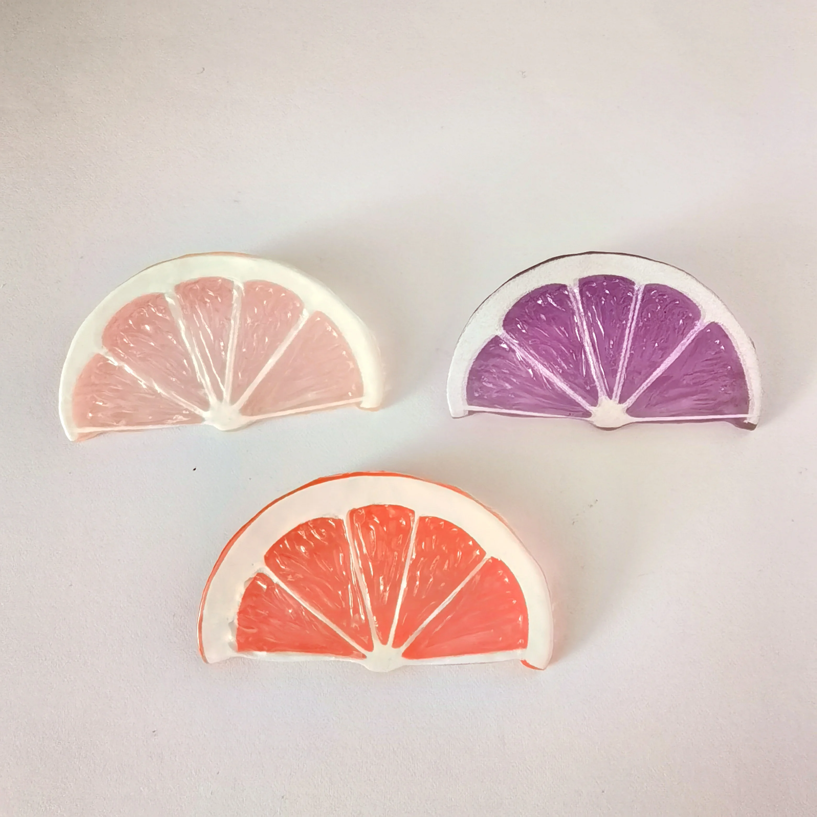 Transparency Colorful Simulation Fruit Lemon Slice Flatback Resin Cabochon For Hair Bows Center DIY Jewelry Accessories