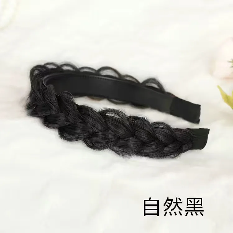 New Lazy Wig Twist Headbands For Women Wide Fishbone Braids Hairbands Handmade Retro Head Hoop Hair Styling Headwear Accessories